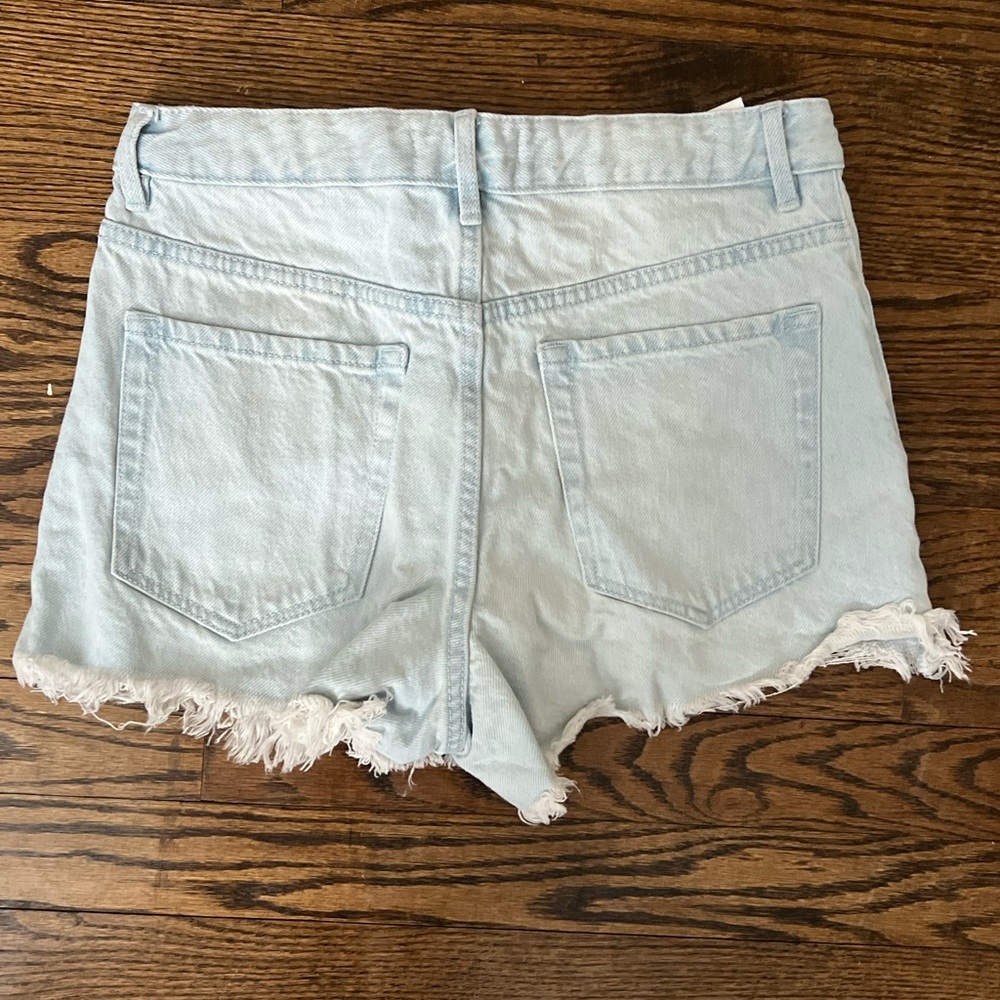 PacSun Sky Blue Ripped Jean Shorts - Picture 4 of 4